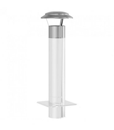 vidaXL Rain Cover Chimney Silver 25 x 25 x 20 cm Stainless Steel — Size: Ø 13 cm