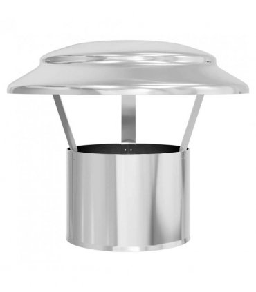 vidaXL Rain Cover Chimney Silver 25 x 25 x 20 cm Stainless Steel — Size: Ø 13 cm