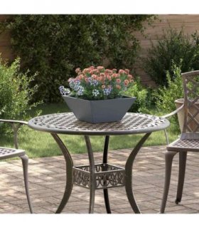 vidaXL Garden Planter Anthracite 35 x 35 x 15 cm Cold-rolled Steel