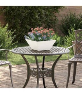 vidaXL Garden Planter White 35 x 35 x 15 cm Cold-rolled Steel