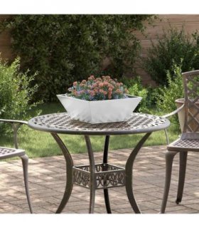 vidaXL Garden Planter 5 pcs Silver 40 x 40 x 15 cm Galvanised Steel