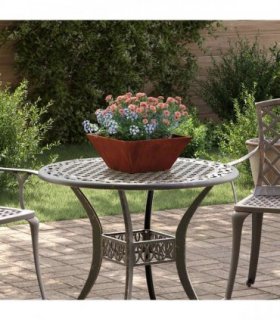 vidaXL Garden Planter Rusty 35 x 35 x 15 cm Weathering Steel