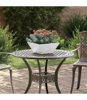 vidaXL Garden Planter Silver 35 x 35 x 15 cm Galvanised Steel