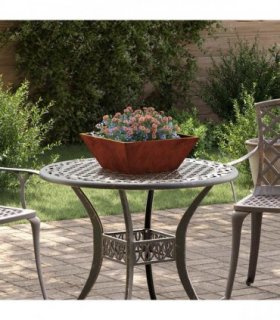 vidaXL Garden Planter 5 pcs Rusty 40 x 40 x 15 cm Weathering Steel