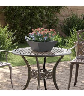 vidaXL Garden Planter 5 pcs Black 35 x 35 x 15 cm Cold-rolled Steel