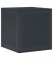 vidaXL Storage Box Anthracite 55 x 53 x 57 cm Polypropylene