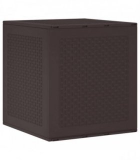 vidaXL Storage Box with Storage Brown 55 x 53 x 57 cm Polypropylene