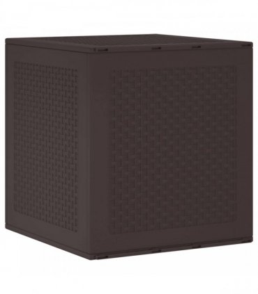 vidaXL Storage Box with Storage Brown 55 x 53 x 57 cm Polypropylene