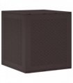 vidaXL Storage Box with Storage Brown 55 x 53 x 57 cm Polypropylene