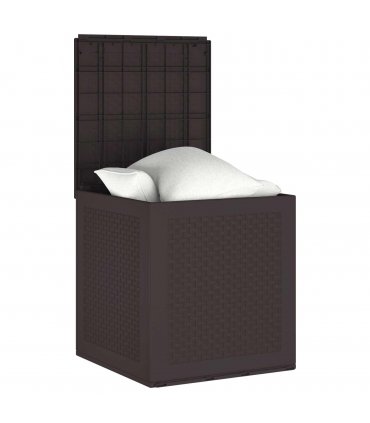 vidaXL Storage Box with Storage Brown 55 x 53 x 57 cm Polypropylene