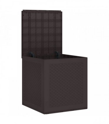 vidaXL Storage Box with Storage Brown 55 x 53 x 57 cm Polypropylene