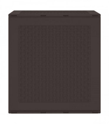 vidaXL Storage Box with Storage Brown 55 x 53 x 57 cm Polypropylene