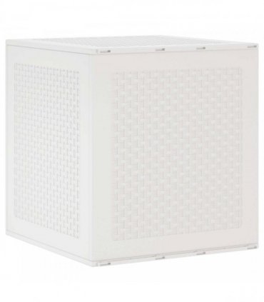 vidaXL Storage Box with Storage White 55 x 53 x 57 cm Polypropylene