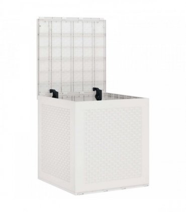 vidaXL Storage Box with Storage White 55 x 53 x 57 cm Polypropylene