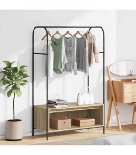 vidaXL Clothes Rack Brown Oak 100 x 44 x 160 cm Engineered Wood — Colour: Sonoma oak