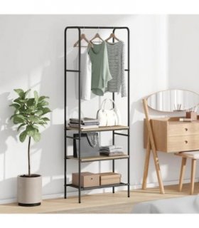 vidaXL Clothes Rack Sonoma Oak 60 x 30 x 171 cm Engineered Wood