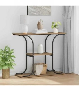 vidaXL Console Table Artisan Oak 101 x 35 x 80.5 cm Engineered Wood