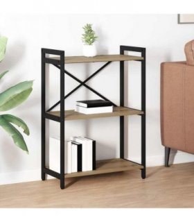 vidaXL Bookshelf Artisan Oak 60 x 30 x 85 cm Engineered Wood — Size: 60 x 30 x 83 cm