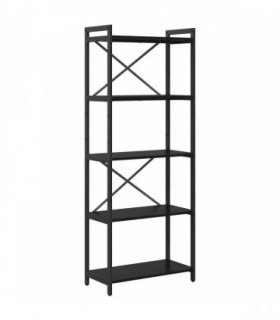 vidaXL Bookshelf Black Oak 60 x 30 x 155 cm Engineered Wood — Size: 60 x 30 x 153 cm