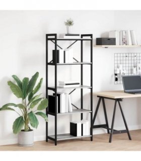 vidaXL Bookshelf Grey sonoma 60 x 30 x 155 cm Engineered Wood