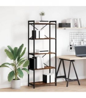 vidaXL Bookshelf Smoked Oak 60 x 30 x 155 cm Engineered Wood