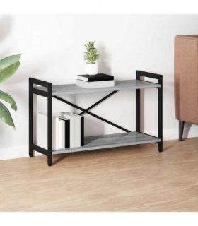vidaXL Bookshelf Grey sonoma 80 x 30 x 50 cm Engineered Wood — Size: 80 x 30 x 48.5 cm