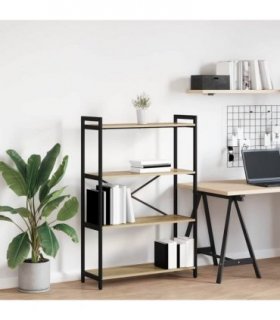 vidaXL Bookshelf Sonoma Oak 80 x 30 x 120 cm Engineered Wood — Size: 80 x 30 x 118 cm