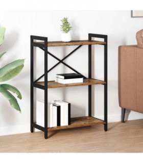 vidaXL Bookshelf Old wood 60 x 30 x 85 cm Engineered Wood — Size: 60 x 30 x 83 cm