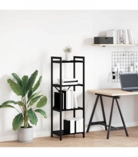 vidaXL Bookshelf Black Oak 40 x 30 x 119 cm Engineered Wood — Size: 40 x 30 x 118 cm