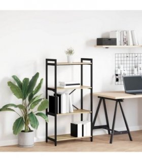 vidaXL Bookshelf Sonoma Oak 60 x 30 x 120 cm Engineered Wood — Size: 60 x 30 x 118 cm