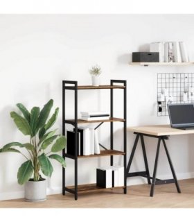 vidaXL Bookshelf Old wood 60 x 30 x 120 cm Engineered Wood — Size: 60 x 30 x 118 cm