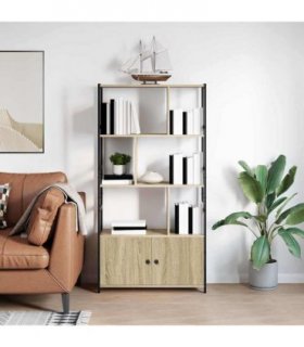 vidaXL Bookshelf Sonoma Oak 80 x 30 x 155.5 cm Engineered Wood