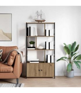 vidaXL Bookshelf Artisan Oak 80 x 30 x 155.5 cm Engineered Wood