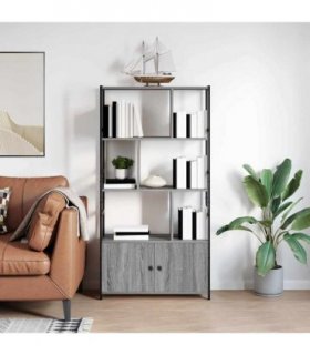 vidaXL Bookshelf Grey sonoma 80 x 30 x 155.5 cm Engineered Wood