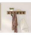 vidaXL Wall-Mounted Coat Rack Artisan Oak 60 x 10.5 x 10.5 cm