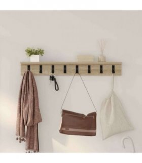 vidaXL Wall-Mounted Coat Rack Sonoma Oak 80 x 10.5 x 10.5 cm