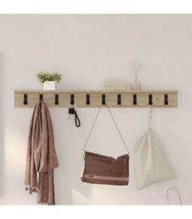vidaXL Wall-Mounted Coat Rack Sonoma Oak 100 x 10.5 x 10.5 cm