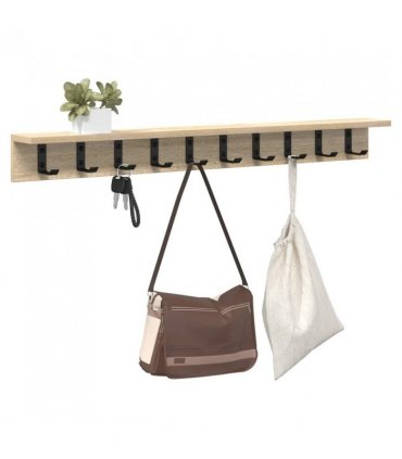 vidaXL Wall-Mounted Coat Rack Sonoma Oak 100 x 10.5 x 10.5 cm