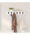 vidaXL Wall-Mounted Coat Rack Wall-mounted White 60 x 10.5 x 10.5 cm
