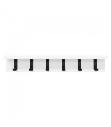 vidaXL Wall-Mounted Coat Rack Wall-mounted White 60 x 10.5 x 10.5 cm