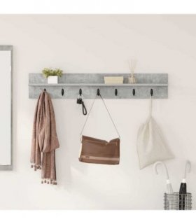 vidaXL Wall-Mounted Coat Rack Concrete Grey 100 x 10.5 x 18 cm
