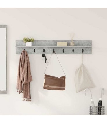 vidaXL Wall-Mounted Coat Rack Concrete Grey 100 x 10.5 x 18 cm