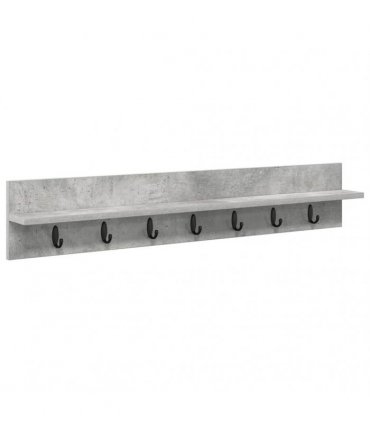 vidaXL Wall-Mounted Coat Rack Concrete Grey 100 x 10.5 x 18 cm