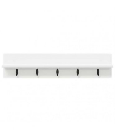 vidaXL Wall-Mounted Coat Rack White 80 x 10.5 x 18 cm Engineered wood
