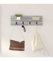 vidaXL Wall-Mounted Coat Rack Grey Sonoma 60 x 10.5 x 18 cm