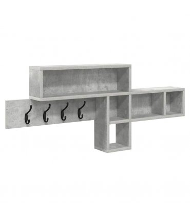 vidaXL Wall-Mounted Coat Rack Concrete Grey 100 x 12 x 43.5 cm