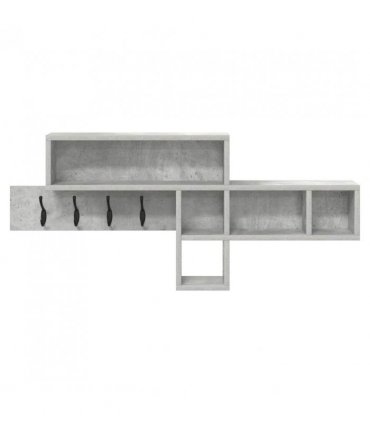 vidaXL Wall-Mounted Coat Rack Concrete Grey 100 x 12 x 43.5 cm