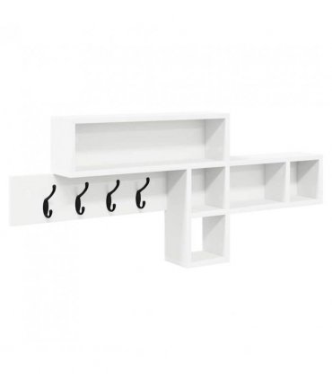 vidaXL Wall-Mounted Coat Rack White 100 x 12 x 43.5 cm Engineered wood