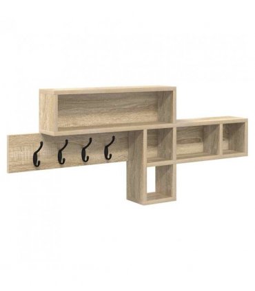 vidaXL Wall-Mounted Coat Rack with Shelf Sonoma Oak 100 x 12 x 43.5 cm