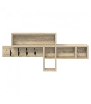 vidaXL Wall-Mounted Coat Rack with Shelf Sonoma Oak 100 x 12 x 43.5 cm
